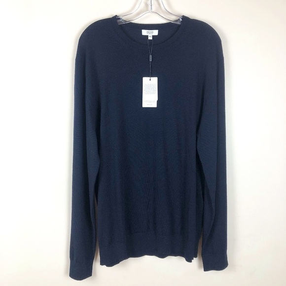Reiss Other - NWT Reiss Navy Blue Merino Wool Wessex Crewneck Sweater